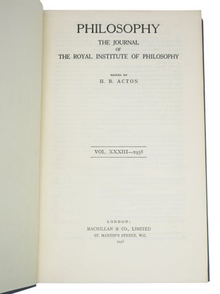 “Modern Moral Philosophy” in Philosophy: The Journal of the Royal Institute of Philosophy, Vol. 33 (XXXIII), No. 124 (January 1958)