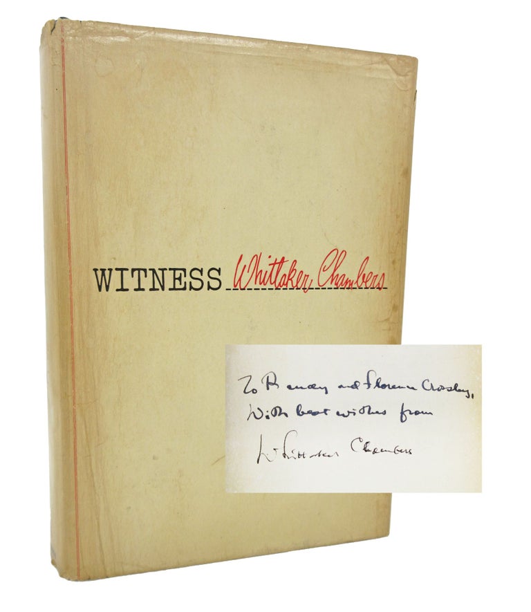 Item #28 Witness [With Inscription]. Whittaker Chambers.