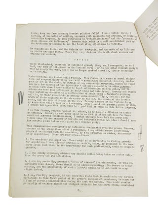 Supplement to Information Bulletin No. 8 of the Workers Party (National Office) [Containing the “Letter of Resignation of James Burnham” and the “Statement of the Political Committee on the Resignation of James Burnham from the Workers Party”]