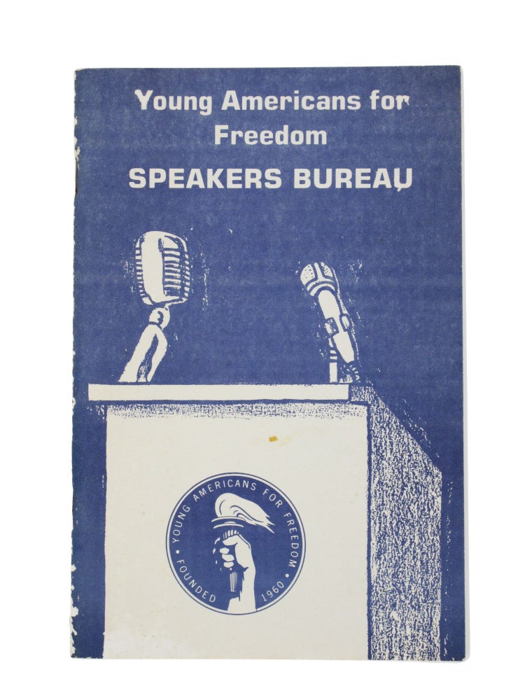 Item #50 Speakers Bureau [Pamphlet]. Young Americans for Freedom.