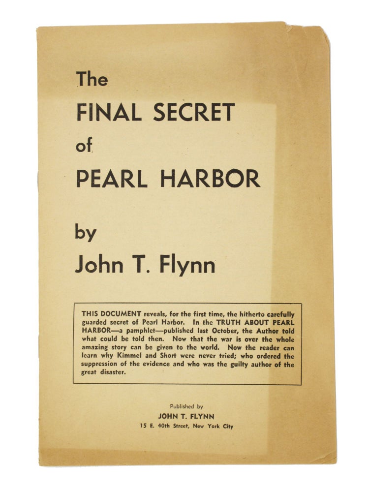 Item #52 The Final Secret of Pearl Harbor. John T. Flynn.