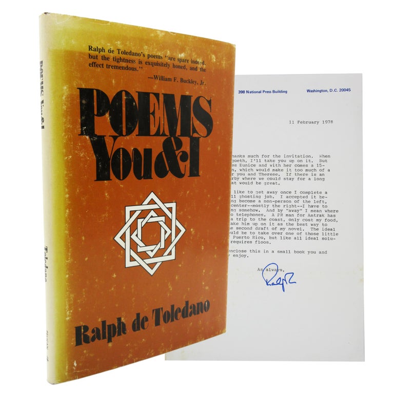 Item #86 Poems You & I [Association Copy with Inscription and Laid-in Letter to Karl Hess]. Ralph de Toledano.
